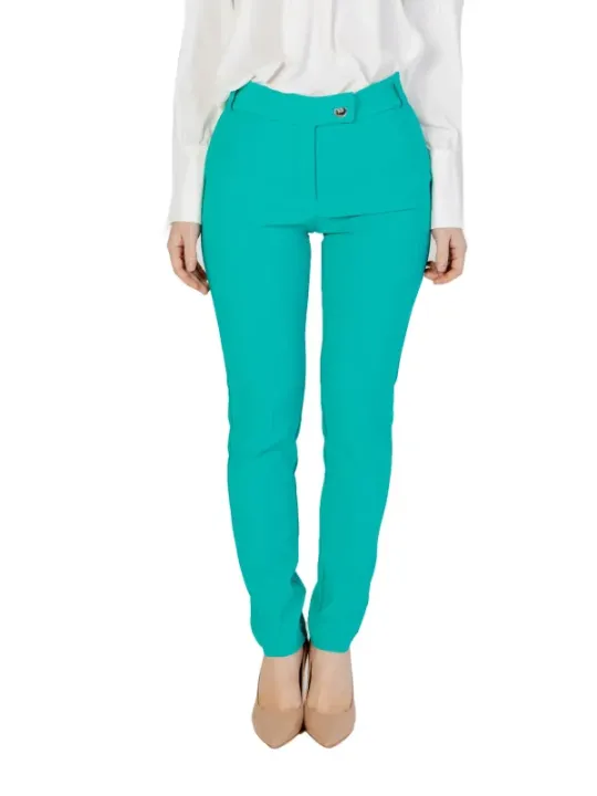 Mintgrüne Damen Slim Fit Hose