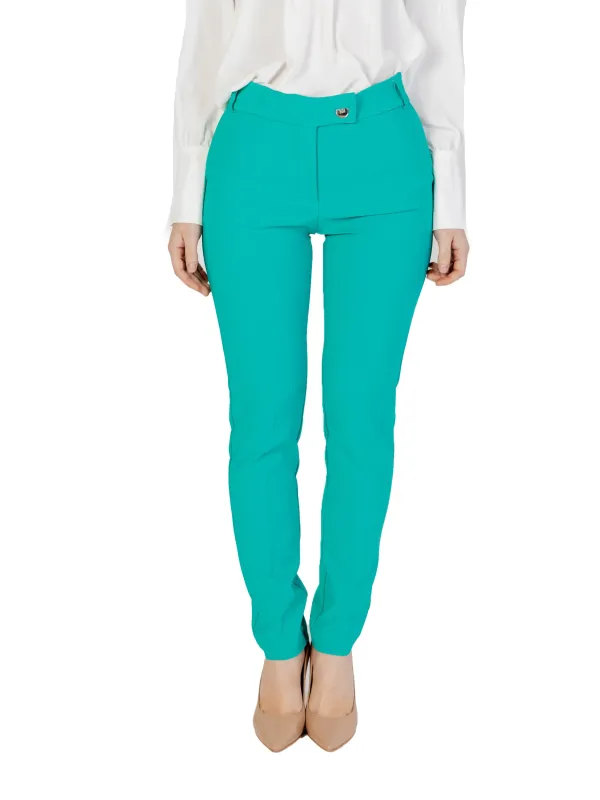 Mintgrüne Damen Slim Fit Hose