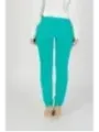Grüne Stretchhose mit hohem Bund