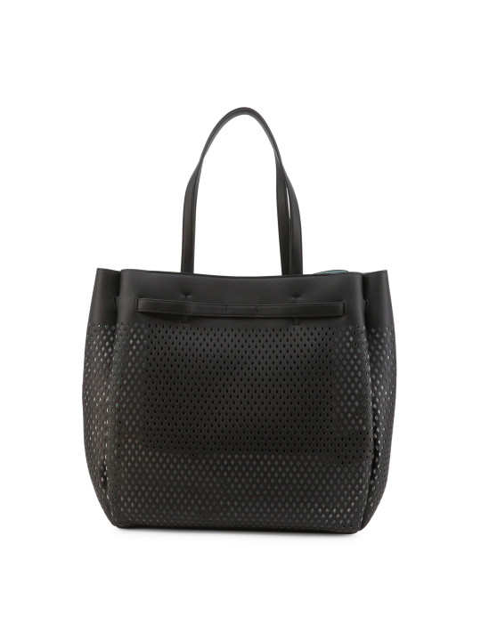 Schwarze perforierte Blumarine Ledertasche
