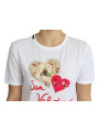 Tops & T-Shirts Crystal-Embellished White Cotton Tee 710,00 € 8056305183889 | Planet-Deluxe