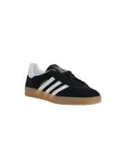 Schwarze Adidas Wildledersneakers mit Streifen