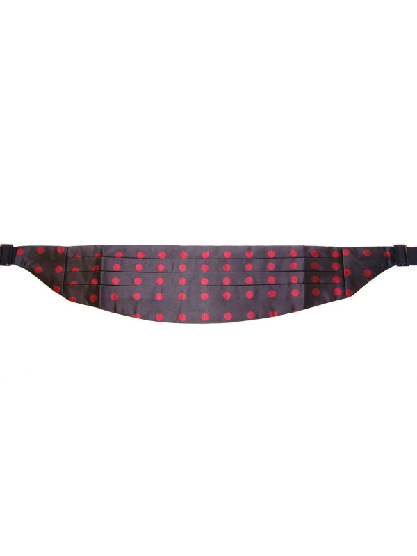 Cummerbund Exquisite Black Silk Cummerbund with Red Polka Dots 430,00 € 7333413013132 | Planet-Deluxe