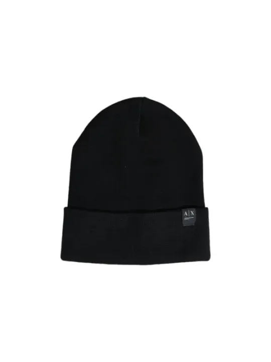 Schwarze Armani Exchange Beanie Mütze