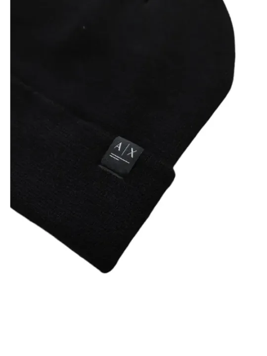 Schwarze Beanie mit A/X Logo