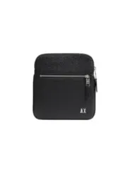 Schwarze Armani Exchange Lederhandtasche quadratisch