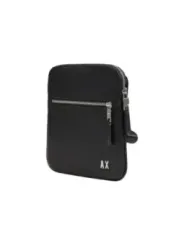 Schwarze Armani Exchange Umhängetasche Leder