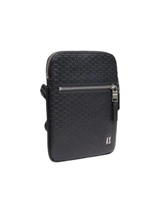 Schwarze Armani Exchange Lederhandtasche