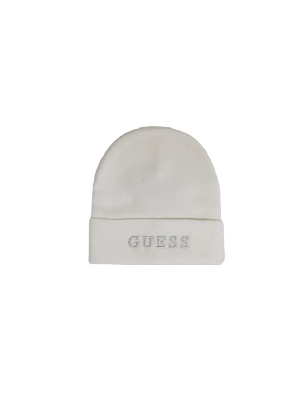 Graue Guess Beanie mit Logo