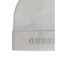 Weiße Guess Strickmütze mit Logo