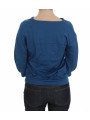 Tops & T-Shirts Elegant Deep V-Neck Sweater in Blue 200,00 € 8033752304081 | Planet-Deluxe