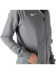 Grauer Nike Fleece Reißverschluss Hoodie