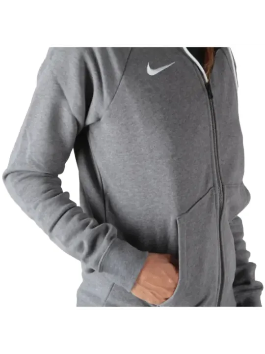 Grauer Nike Fleece Reißverschluss Hoodie
