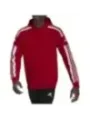 Roter Adidas Kapuzenpullover mit Streifen