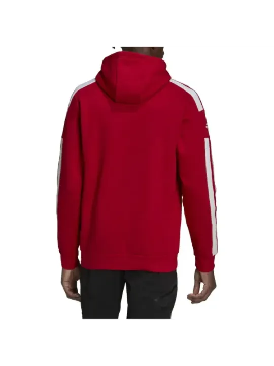 Roter Adidas Kapuzenpullover mit Logo