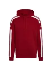 Roter Adidas Kapuzenpullover mit Streifen