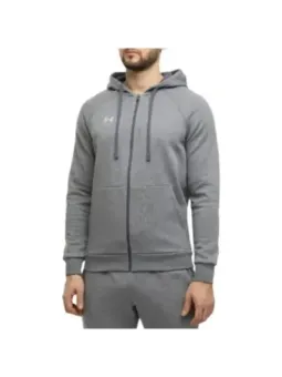 Grauer Under Armour Reißverschluss-Kapuzenpullover
