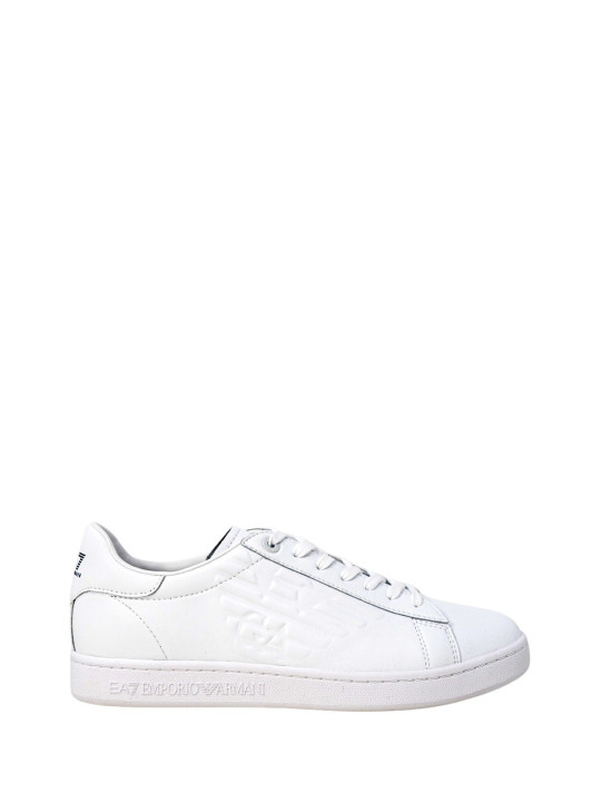 Weiße EA7 Leder Sneaker Herren