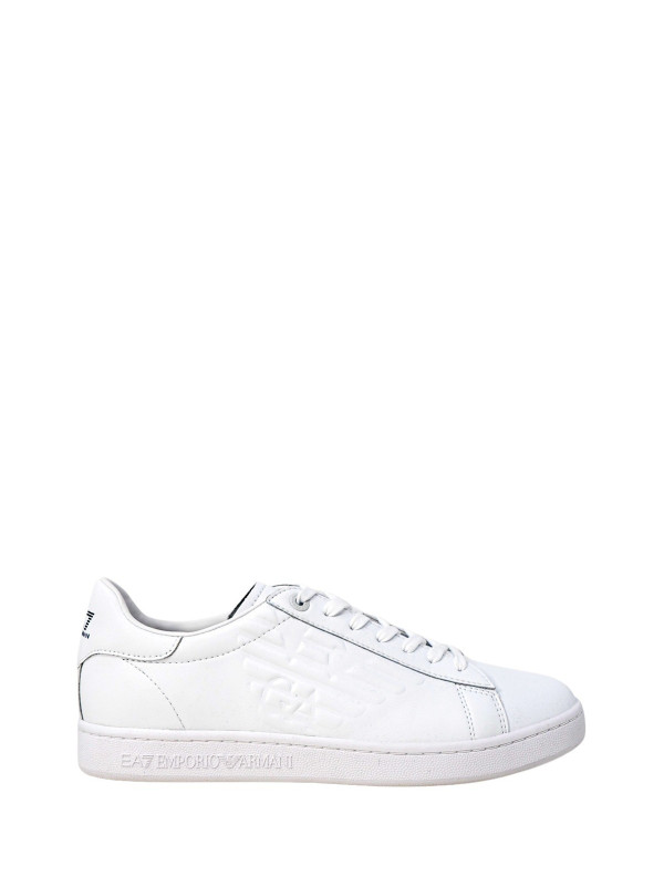 Weiße EA7 Leder Sneaker Herren Weiße EA7 Leder Sneaker Herren