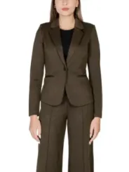 Dunkelbrauner Damen Tweedanzug Ichi 477090