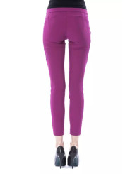 Jeans & Pants Elegant Purple Skinny Pants with Chic Zip Detail 330,00 € 2200001353442 | Planet-Deluxe