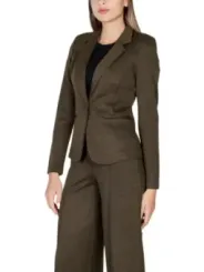 Dunkelbrauner Damen Businessanzug Ichi 477090