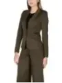 Dunkelbrauner Damen Businessanzug Ichi 477090