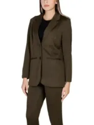 Olive braunes Damen Business Anzug