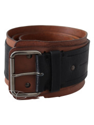 Belts Elegant Leather Fashion Belt in Brown Black 230,00 € 7333413032386 | Planet-Deluxe