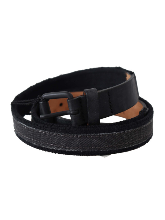 Belts Chic Black Leather Waist Belt 230,00 € 7333413032317 | Planet-Deluxe