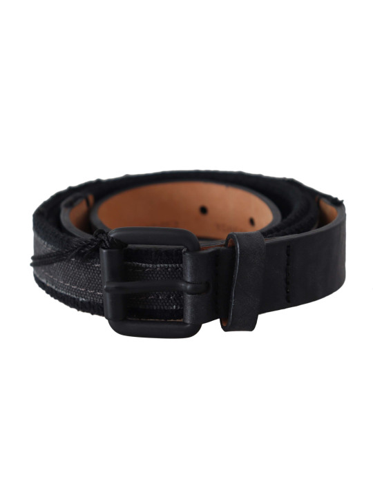 Belts Chic Black Leather Waist Belt 230,00 € 7333413032317 | Planet-Deluxe