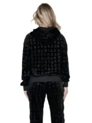 Armani Exchange schwarzes Velour Trainingsanzug