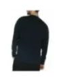 Schwarzer Strickpullover, Herrenmode, lässig