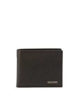 Schwarzes Lederbrieftasche mit Lumberjack-Logo
