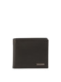 Schwarzes Lederbrieftasche mit Lumberjack-Logo
