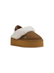 Tan Emu Australia Halbschuh mit Pelz.