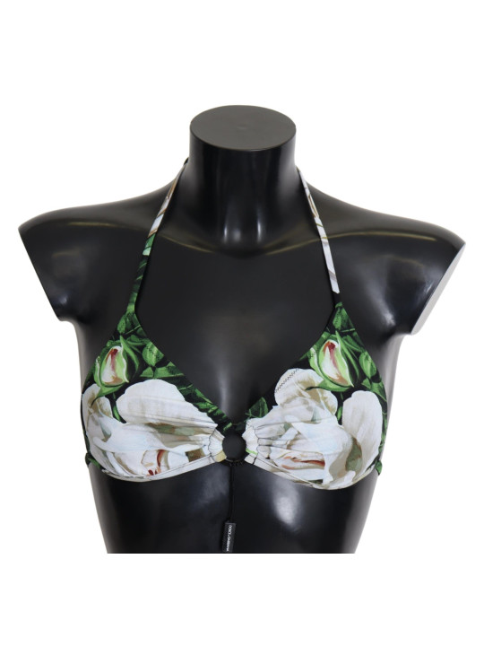 FOR THE günstig Kaufen-Floral Print Bikini Top with Logo Clasp. Floral Print Bikini Top with Logo Clasp <![CDATA[Indulge in the epitome of summer luxury with this stunning floral print bikini top from Dolce & Gabbana. A perfect blend of comfort and style, this top is crafted fr