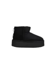 Schwarzer Stiefel mit Gummisohle