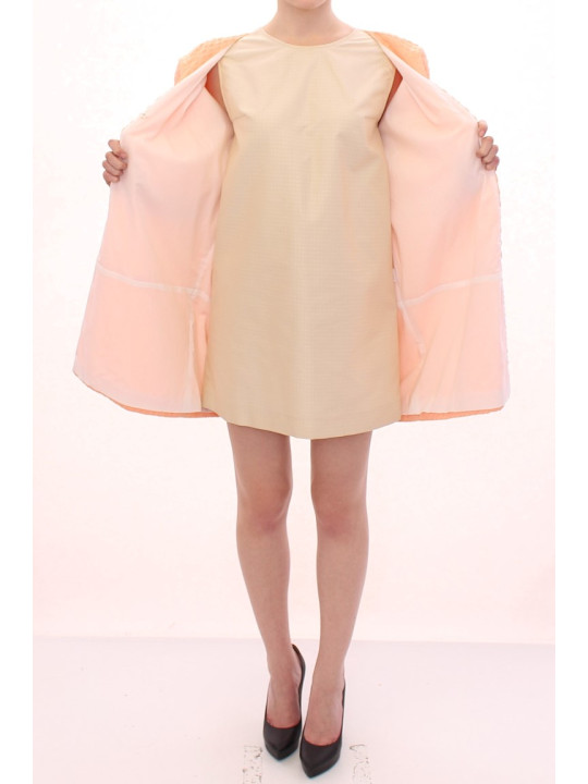 Jackets & Coats Chic Pink Silk-Blend Short Sleeve Coat 820,00 € 8050246186992 | Planet-Deluxe