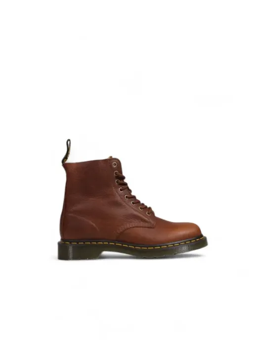 Dunkle braune Dr. Martens Stiefel