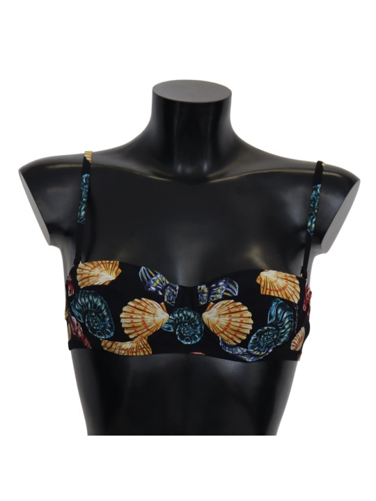 FOR THE günstig Kaufen-Chic Seashell-Print Bikini Top. Chic Seashell-Print Bikini Top <![CDATA[Step onto the beach in style with this stunning Dolce & Gabbana bikini top, featuring a chic seashell print. Crafted from a comfortable blend of nylon and elastane, this swimwear is n