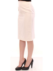 Skirts Elegant White Floral Pencil Skirt 640,00 € 7333413041258 | Planet-Deluxe