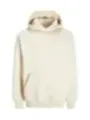 Cremefarbener Kapuzenpullover aus Baumwolle