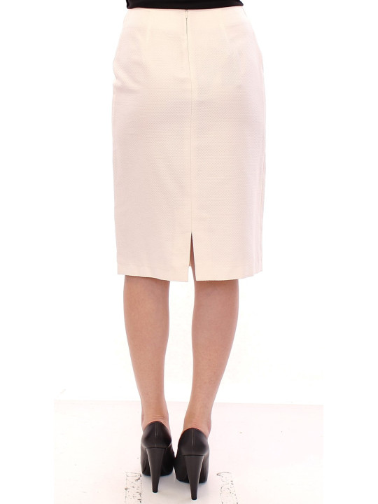 Skirts Elegant White Floral Pencil Skirt 640,00 € 7333413041258 | Planet-Deluxe