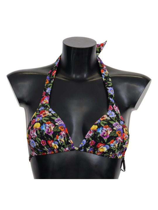 THE LAST günstig Kaufen-Chic Floral Printed Bikini Top. Chic Floral Printed Bikini Top <![CDATA[Immerse yourself in the luxury of Italian design with this Dolce & Gabbana bikini top. Featuring a sophisticated floral print, it is crafted with a blend of nylon and elastane for a c