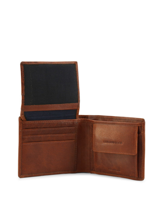 Braunes Lederbifold-Portemonnaie Lumberjack WANTON_LK2822_COGNAC