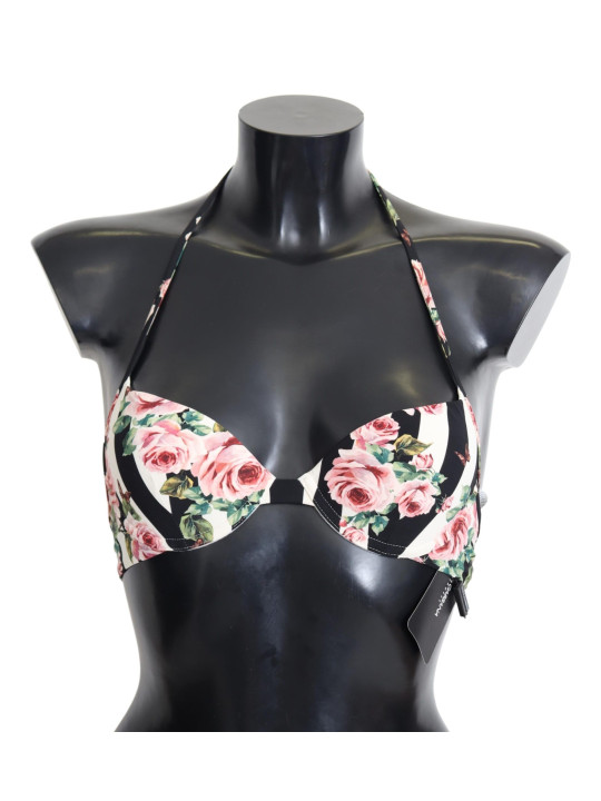 FOR THE günstig Kaufen-Elegant Rose Print Bikini Top. Elegant Rose Print Bikini Top <![CDATA[Step into summer with effortless elegance in this gorgeous Dolce & Gabbana bikini top. Boasting a vibrant rose print design, this piece promises standout style by the pool or beach. Cra