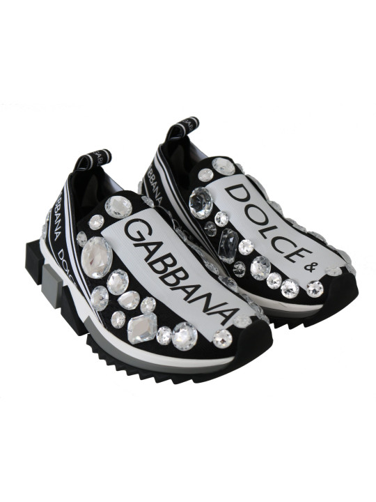 Sneakers Chic Monochrome Crystal Studded Sneakers 1.030,00 € 8054319405720 | Planet-Deluxe