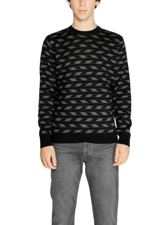 Schwarzer geometrischer Antony Morato Pullover