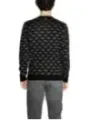Schwarzer V-Ausschnitt Pullover hinten